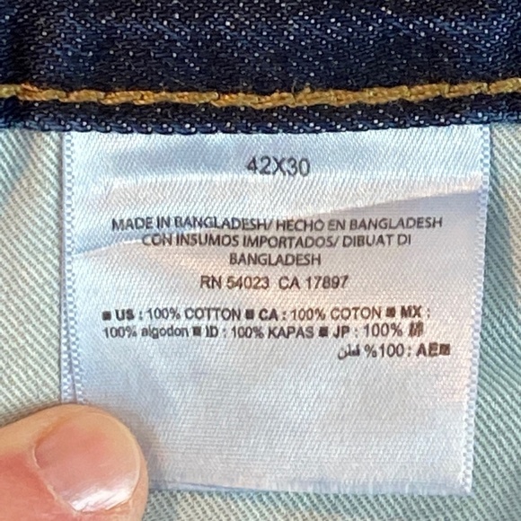 Old Navy Slim Dark Wash Straight Leg Jeans Men's Sz 42X30 - Picture 6 of 6